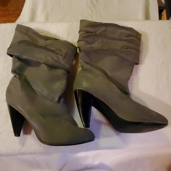 ICORA Womens Ankle Boots Booties Gray Heels - Picture 3 of 8